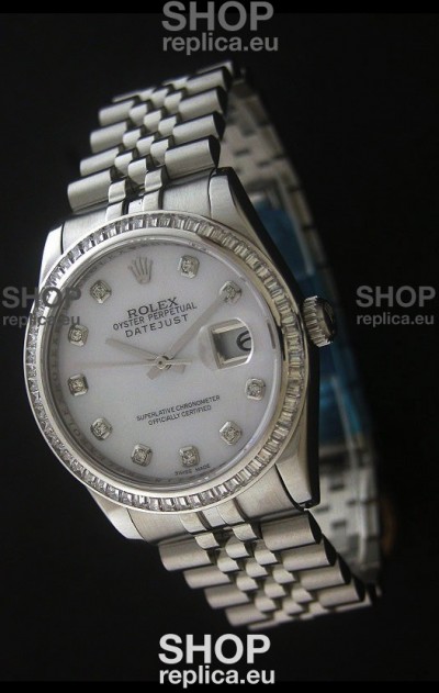 Rolex Datejust Swiss Replica Automatic Watch in White Dial