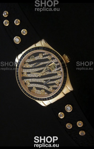 Rolex DateJust Gold Diamond Swiss Replica Watch