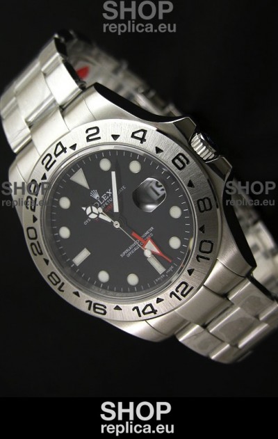 Rolex Explorer II Japanese Replica Automatic Black Steel Watch 43MM