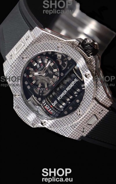 Hublot Big Bang MP-11 Power Reserve 3D Steel Carbon Replica Watch