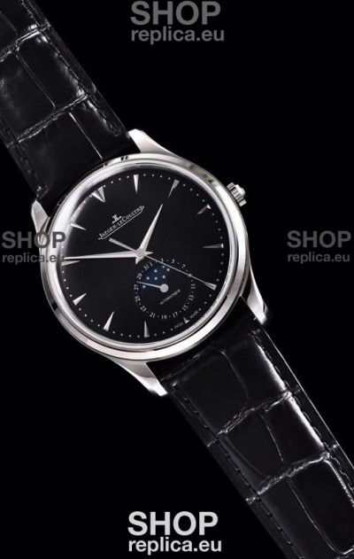 Jaeger LeCoultre Master Ultra Thin Moon Stainless Steel 1:1 Mirror Replica Watch 