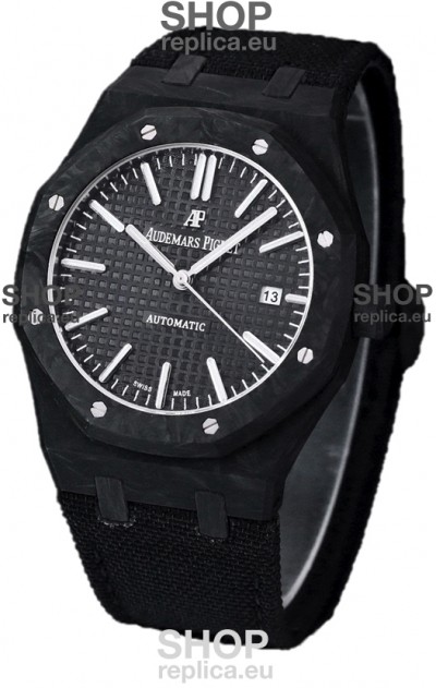 Audemars Piguet Royal Oak Ref.15400 Forged Carbon Casing Watch Black Dial in 1:1 Mirror Replica
