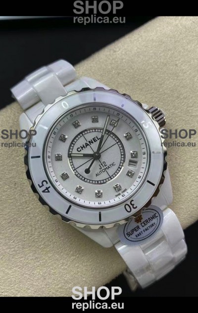 Chanel J12 38MM White Ceramic Case Watch Automatic 1:1 Mirror Replica Watch
