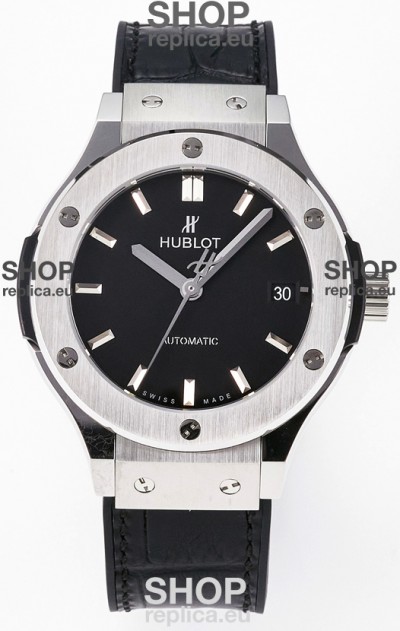Hublot Super Clone Classic Fusion Titanium 38MM 1:1 Mirror Replica Watch Black Dial