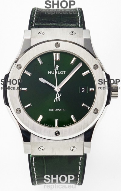 Hublot Super Clone Classic Fusion Titanium 42MM 1:1 Mirror Replica Watch Green Dial