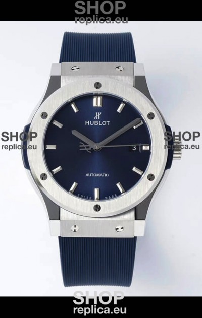 Hublot Classic Fusion Steel Blue Dial 42MM Swiss Replica Watch 1:1 Mirror Quality