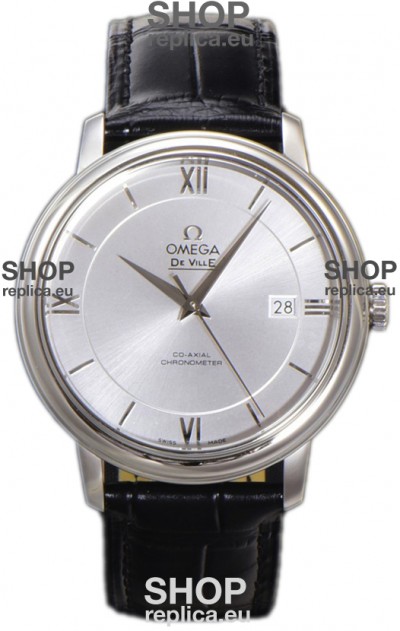 Omega De-Ville Annual Co-Axial Swiss Replica Watch 1:1 Mirror Edition in Steel Dial 39.5MM