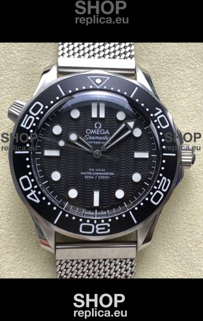Omega Seamaster Super Clone 300M Master Chronometer Black Swiss 904L Steel Watch