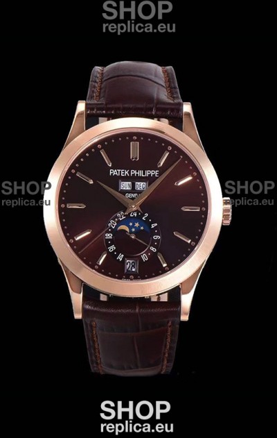 Patek Philippe Annual Calendar 5396R-012 Complications Swiss Replica Watch in Brown Dial 