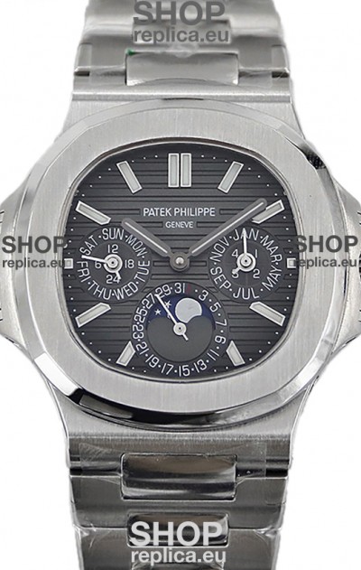 Patek Philippe Nautilus 5740 Perpetual Calendar Stainless Steel Grey Dial Swiss Replica Watch 