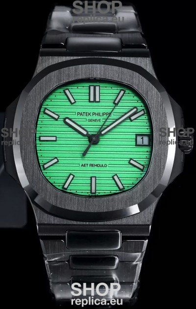 Patek Philippe Nautilus 5711 AET Remould Black Ceramic Edition Green Dial Swiss Replica Watch