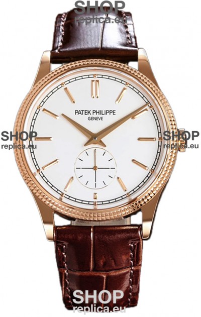 Patek Philippe Calatrava 6119R Rose Gold Casing Watch 1:1 Mirror Replica Watch 