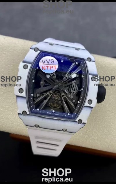 Richard Mille RM12-01 White Carbon Fiber Case Genuine Tourbillon Movement 1:1 Mirror Replica Watch