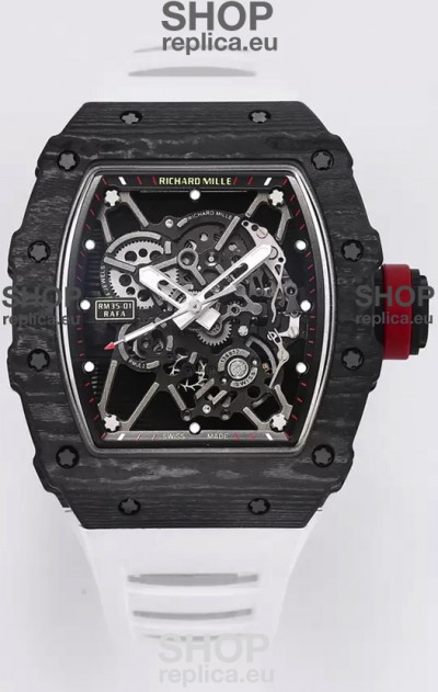 Richard Mille RM35-01 Rafael Nadal Carbon Fiber Casing with Genuine Tourbillon Super Clone Watch