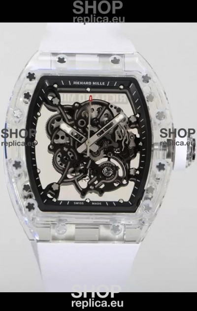 Richard Mille RM055 Transparent Sapphires Casing with Genuine Tourbillon Super Clone Watch