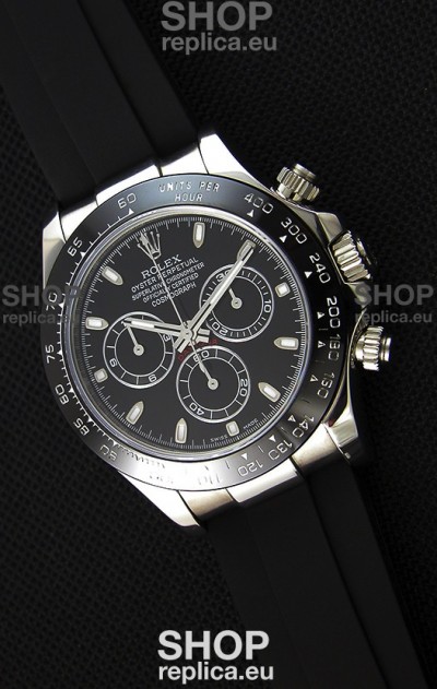 Rolex Cosmograph Daytona Black Dial Original Cal.4130 Movement - Ultimate 904L Steel Watch