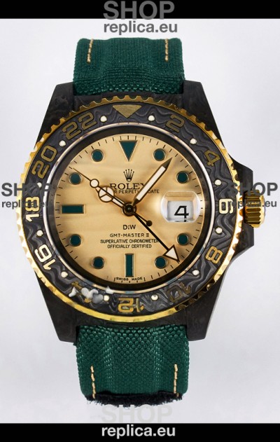 Rolex GMT Masters II Super Clone DiW Edition Swiss Replica Lightweight Carbon Casing Watch 