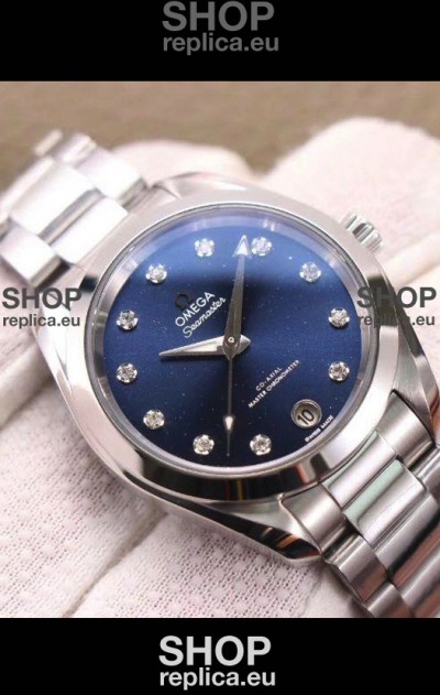 Omega Seamaster Aquaterra 150M 34MM Swiss Replica Watch in Blue Dial