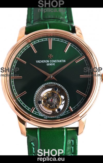 Vacheron Constantin Traditionelle Swiss Tourbillon Rose Gold 1:1 Mirror Replica Watch 