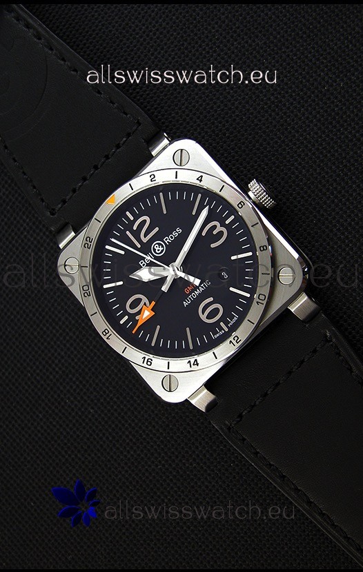 Bell & Ross BR03-93 GMT Steel Swiss Replica Watch 1:1 Edition 42MM