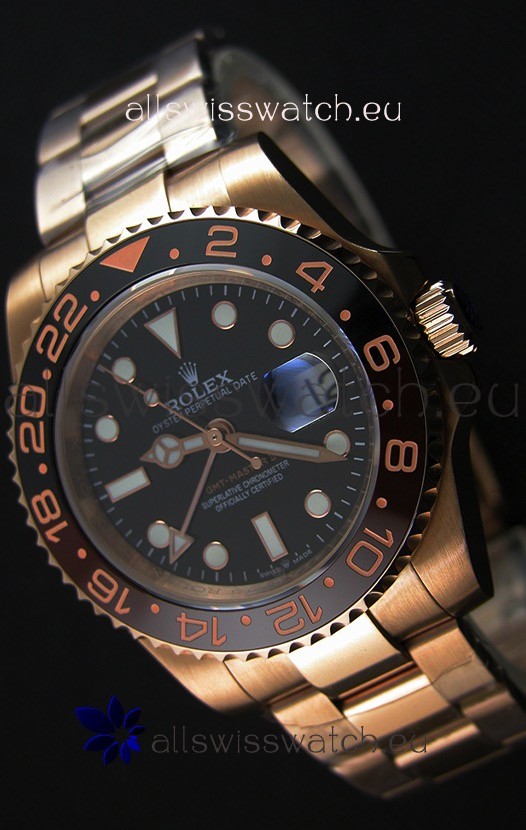 Rolex GMT Masters II 126715CHNR Everose Gold Swiss Replica 1:1 Mirror Watch