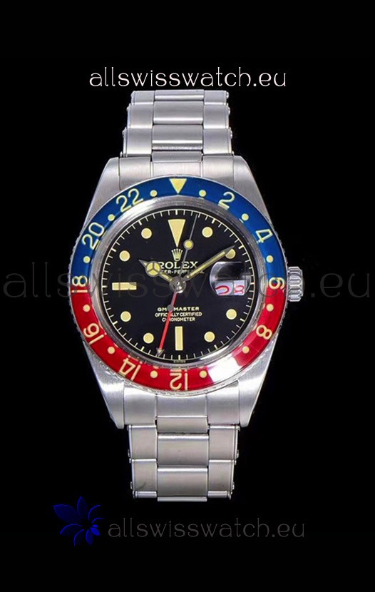 Rolex GMT Master 1675 PEPSI Vintage Edition Swiss Replica Watch 
