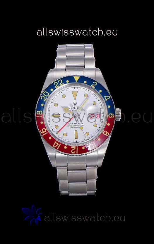 Rolex GMT Master Vintage Edition Swiss Replica Watch in White Dial