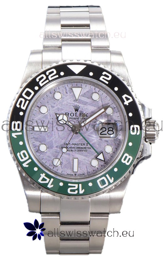 Rolex GMT Masters II 126720 Cal.3285 Pink Meteorite Dial 904L Steel in Oyster Strap Swiss Replica