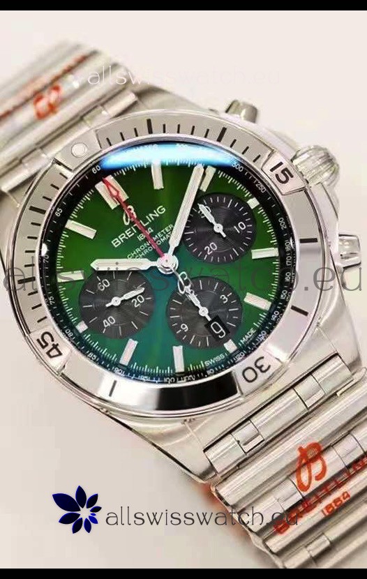 Breitling Chronomat B01 42 Edition Swiss 904L Steel Casing Green Dial 1:1 Mirror Replica Watch