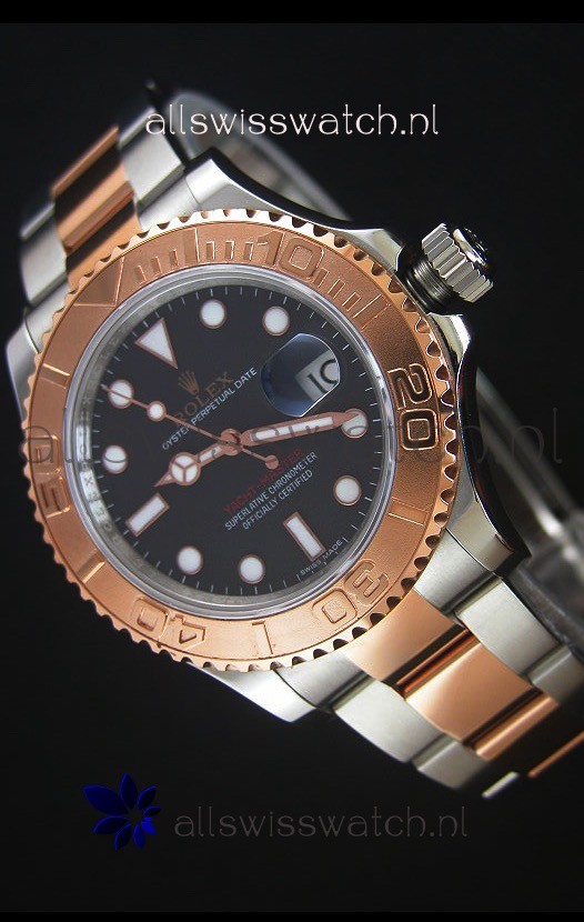Rolex Yacht-Master 40 Everose Gold 1:1 Swiss Replica Watch with 3135 Movement 