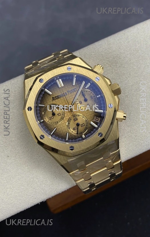 Royal Oak Chrono 26240 Yellow Gold Smoked Dial Super Clone Watch