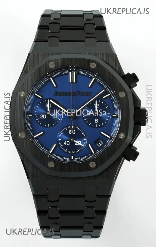 Royal Oak Chrono 26240 Black Ceramic Blue Dial Super Clone Watch 