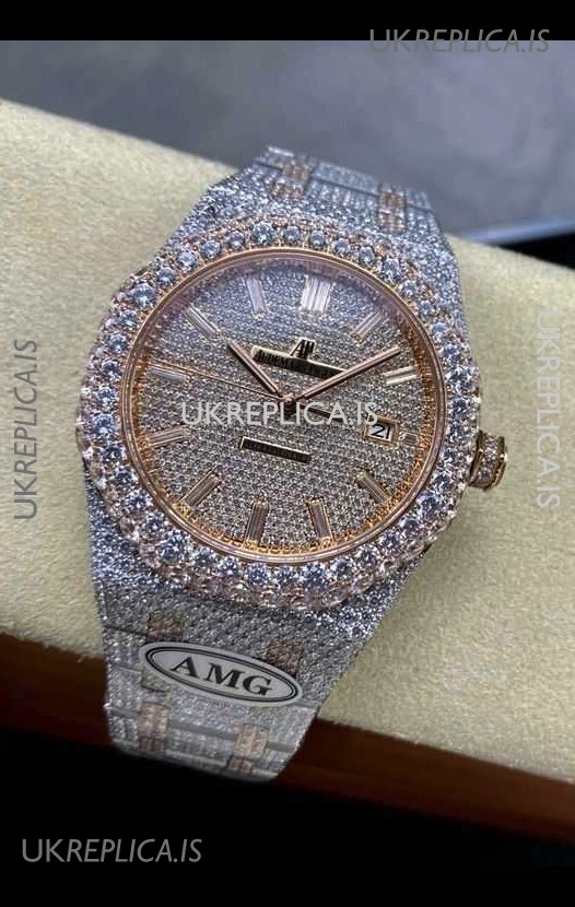 Royal Oak 15400 Iced Out Super Clone Edition 4 Super Clone Watch 