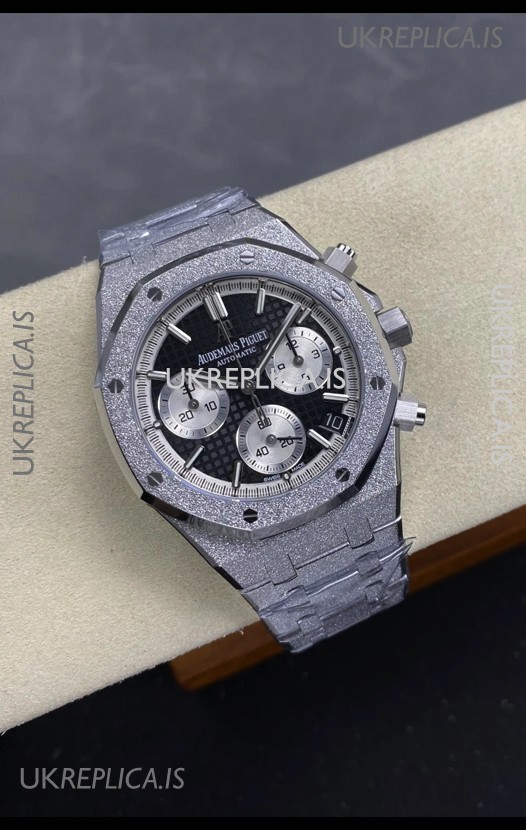 Royal Oak Chrono 26240 Frosted White Gold Black Dial Super Clone Watch