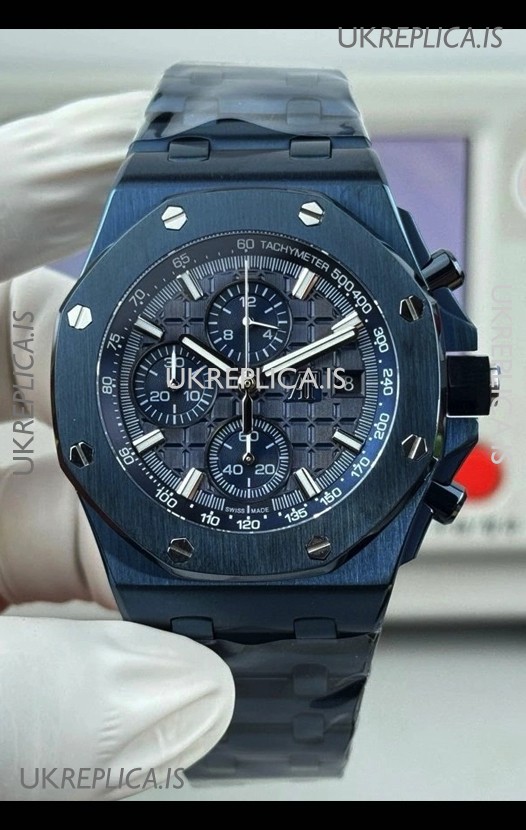 Royal Oak Offshore Blue DLC Coating Chronograph Super Clone Watch 