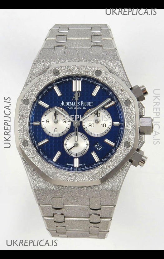 Royal Oak Chrono 26331 Frosted White Gold Blue Dial Super Clone Watch 