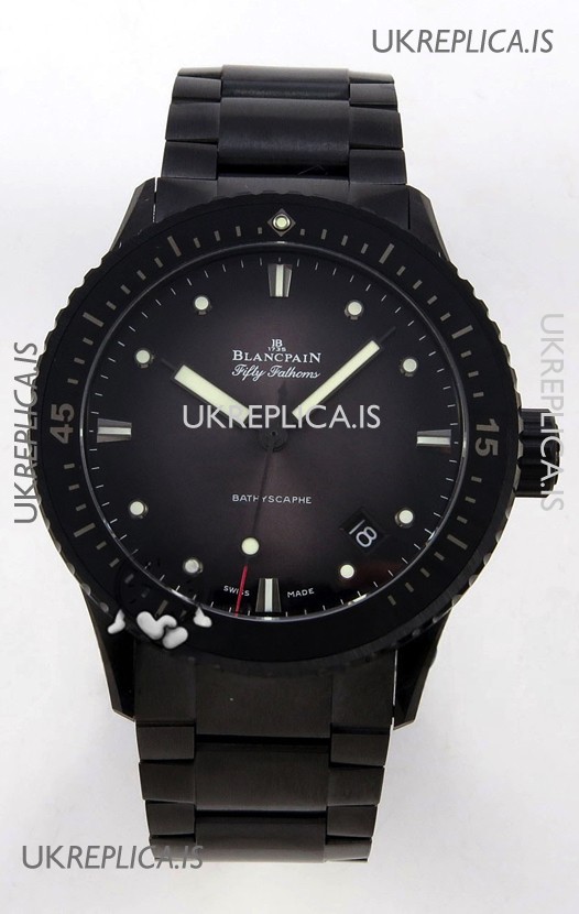 Blancpain Fifty Fathoms Ceramic Case Grey Dial Super Clone Watch 