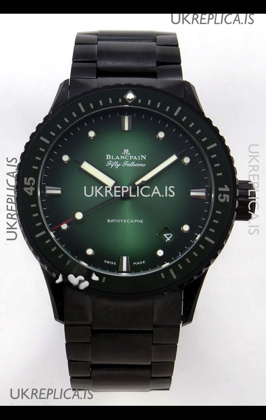 Blancpain Fifty Fathoms Ceramic Case Green Dial Super Clone Watch 