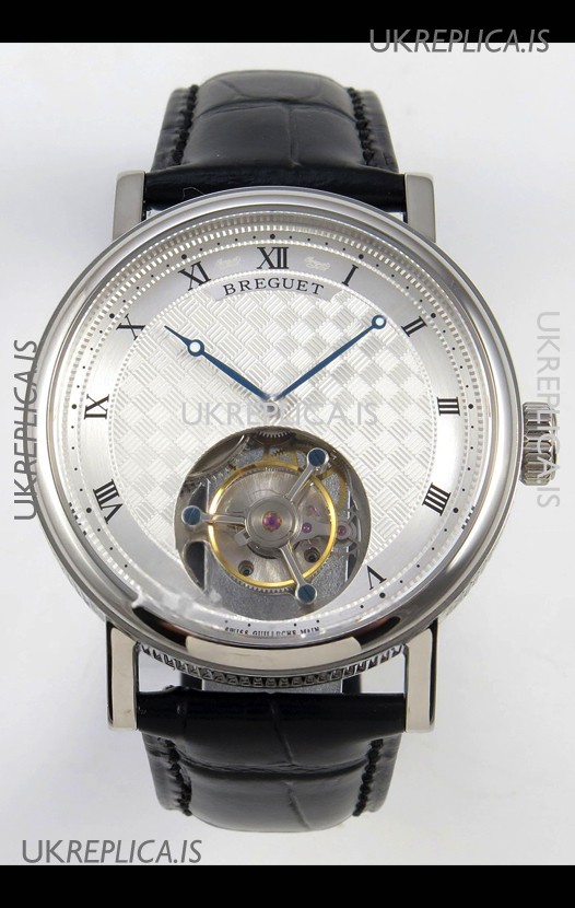 Breguet Classique Tourbillon Stainless Steel Roman Dial Super Clone Watch 