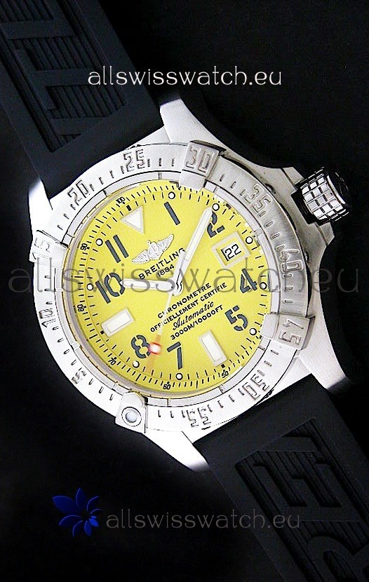 Breitling Seawolf Swiss Watch Yellow Dial - Ultimate Mirror Replica Watch 