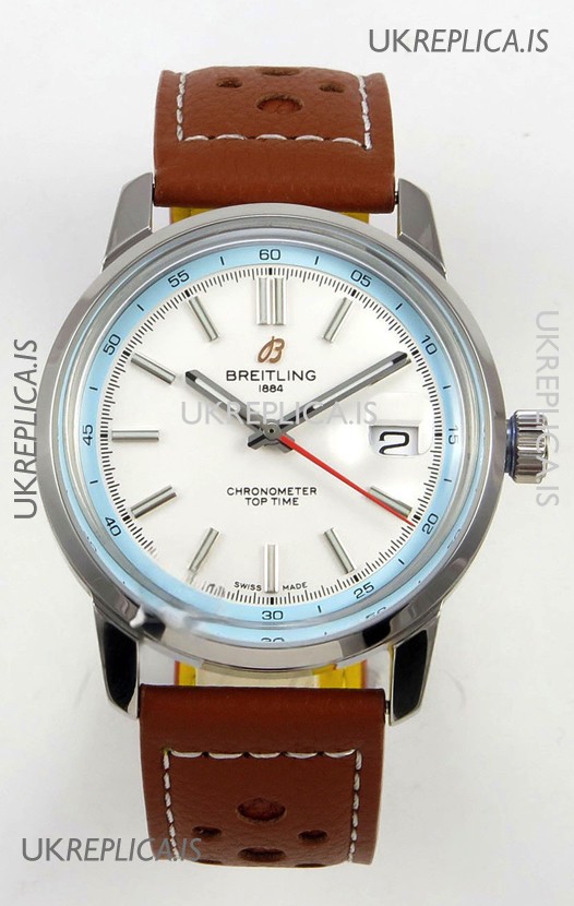 Top Time B31 38mm White Dial Red Seconds Hands Super Clone Watch 