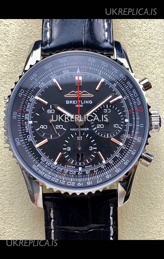 Breitling Navitimer B01 Chronograph 43 Black Dial Super Clone Watch 
