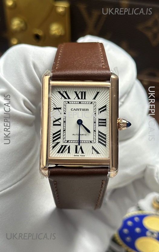 Cartier Tank Louis Automatic 27mm in Yellow Gold Super Clone Watch 