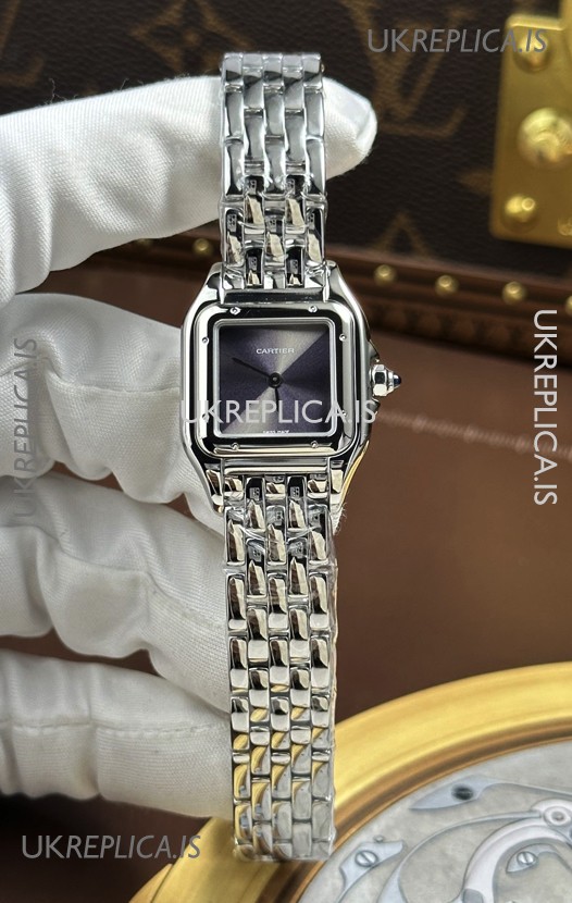 Cartier Panthere 22MM Steel Casing in Grey Dial Super Clone Watch 
