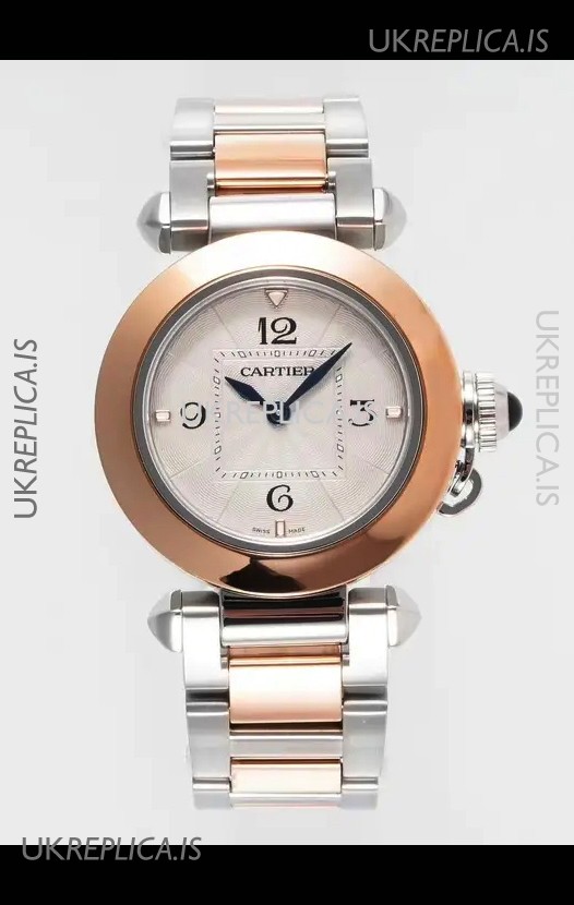 Pasha De Cartier Two Tone Casing Watch 30MM Super Clone Watch 