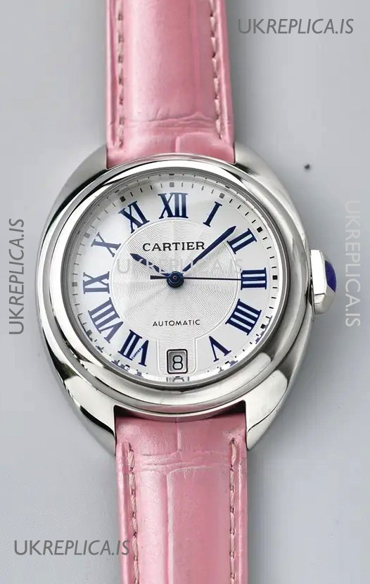Cle De Cartier 40MM Automatic Super Clone Watch Pink Strap