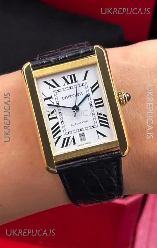 Cartier Tank Solo Swiss Automatic 31MM Yellow Gold Super Clone Watch 