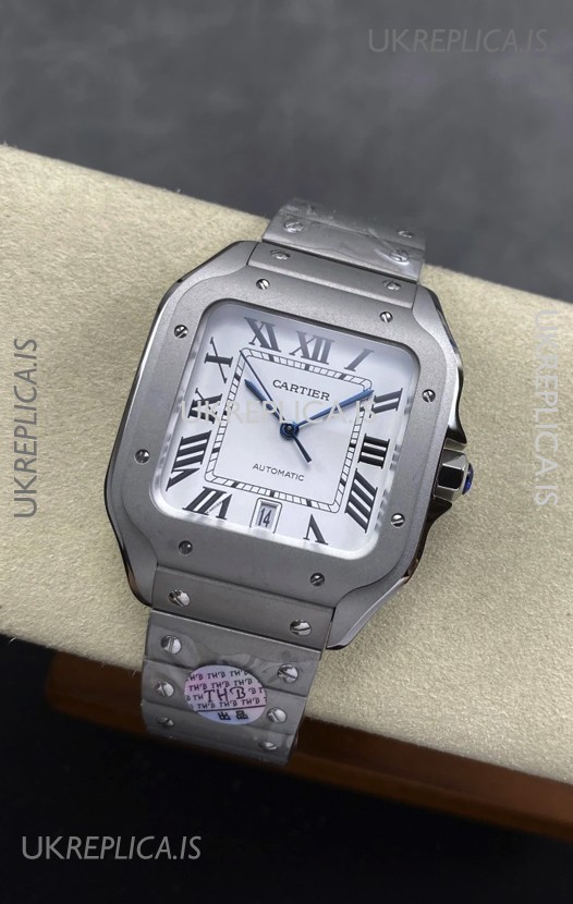 Cartier Santos Titanium 42MM Super Clone Watch (Full Box Set) 