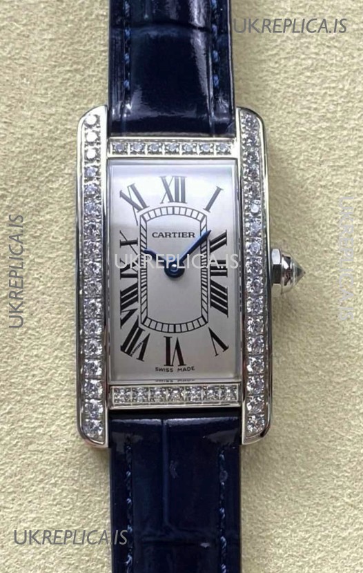 Cartier Tank Americaine Swiss Quartz 19mm Steel Casing Swiss Replica Watch 
