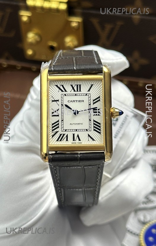 Cartier Tank Louis Automatic 27mm in Yellow Gold Super Clone Watch 